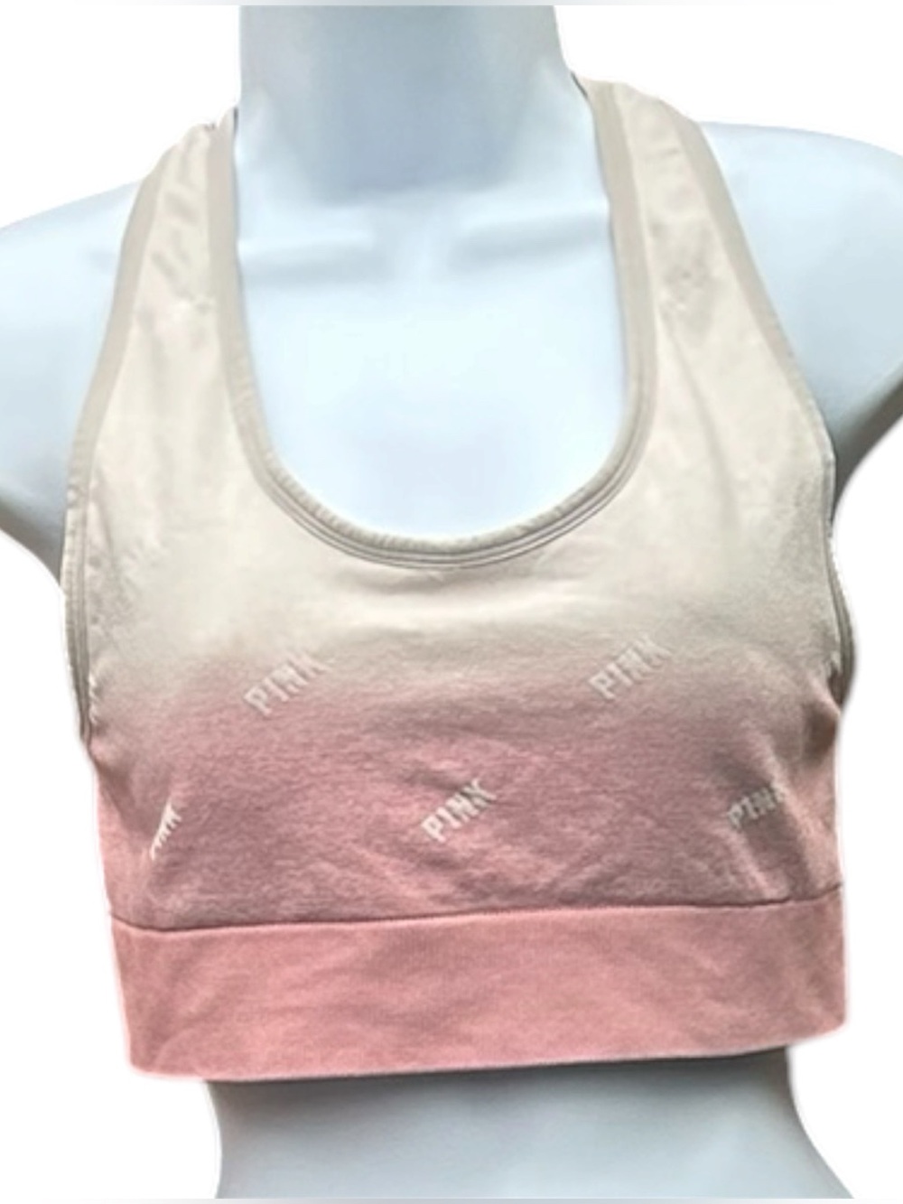 PINK VICTORIA’S SECRET Women’s Seamless Racerback Lightly Lined Sport Brassiere